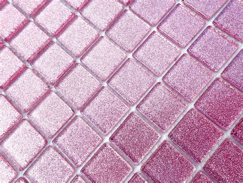 Pink Glitter Tiles 1 Inch Mosaic Tiles 25 Metallic Glass Etsy