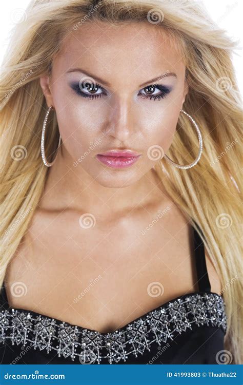 Portrait Of A Seductive Blonde Woman Stock Image Image Of Girl Pretty 41993803