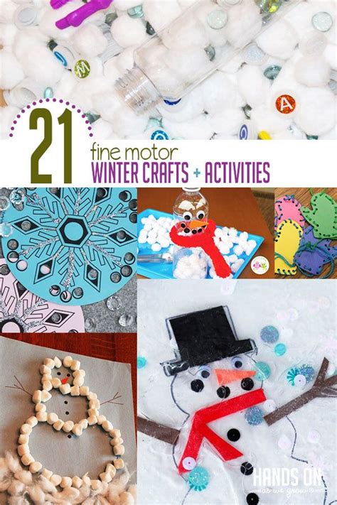 21 Winter Fine Motor Activities With Snowmen Snowballs Snowflakes
