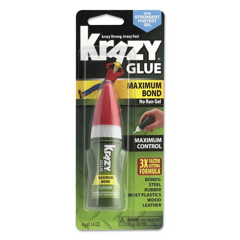 Krazy Glue Maximum Bond Krazy Glue Ez Squeeze Gel 014 Oz Dries Clear