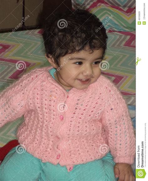 Indian Baby Girl Smiling Stock Photo Image 49156829