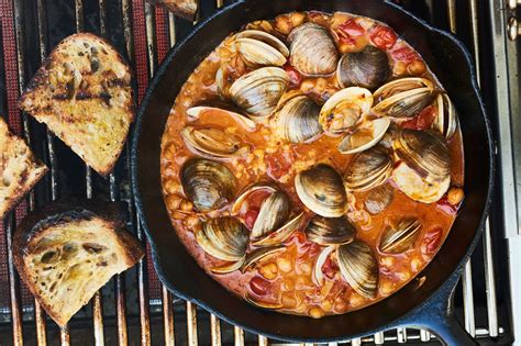 South texas originated in texas and is the official dish of the u.s. Chile-Lime Clams with Tomatoes and Grilled Bread recipe | Epicurious.com