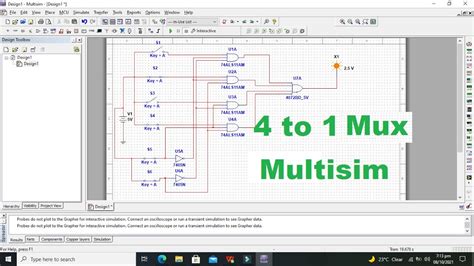 4 To 1 Mux In Multisim 4 To 1 Multiplexer Simulation In Multisim