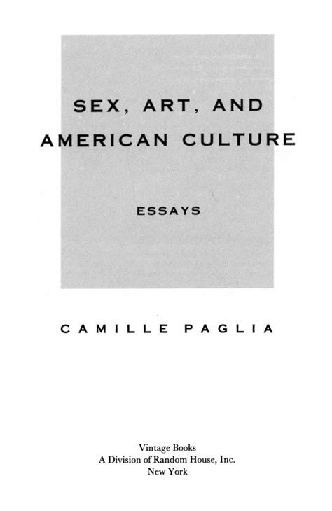Sex Art And American Culture Penguin Random House Higher Education