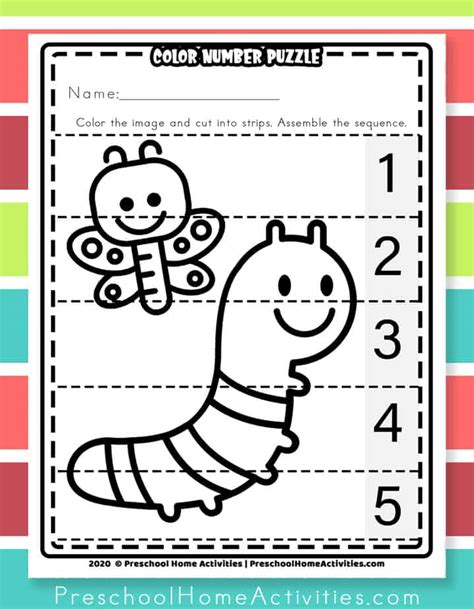 Bug Counting Puzzle Printable