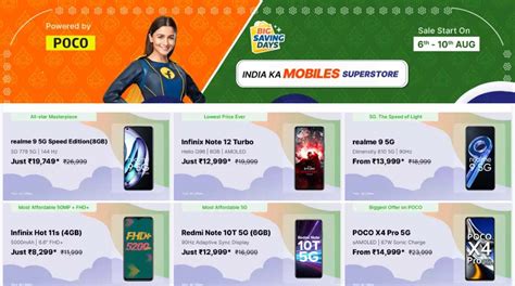 Flipkart Big Saving Day Sale Independence Day Offers On Mid Range Smartphones Under Rs 20000