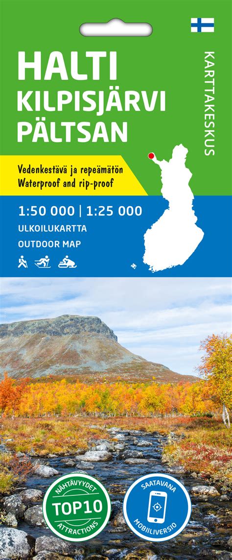 Halti Kilpisjärvi Pältsan 150 000 125 000 Finland Outdoor Map