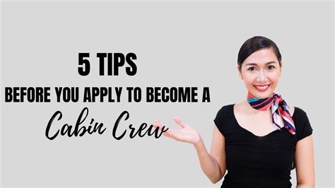 5 Tips Before You Apply To Become A Cabin Crew Cabin Crew Tips Youtube