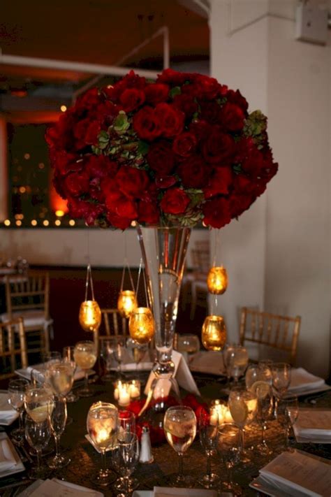 30 Beautiful Red Rose Wedding Centerpiece For Your Wedding Ideas Kyra’s Quince Red Rose