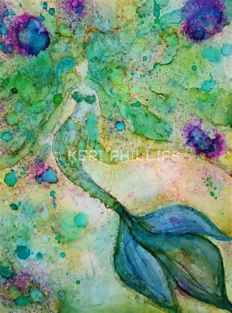 Sirène 2 Artist Keri Phillips Walden This Is A Giclée Print Of My Original Abstract Alcohol Ink