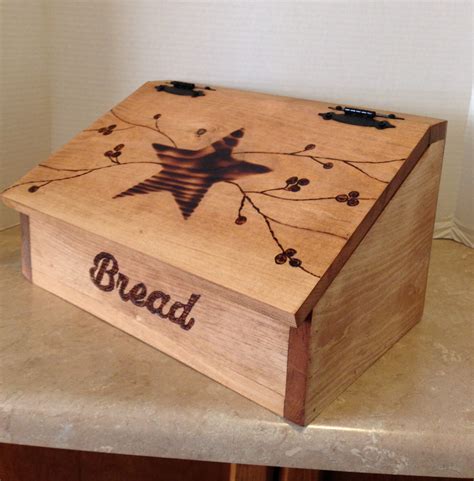 Bread Box Kitchen Bread Box Wooden Bread Box Primitive Bread Box