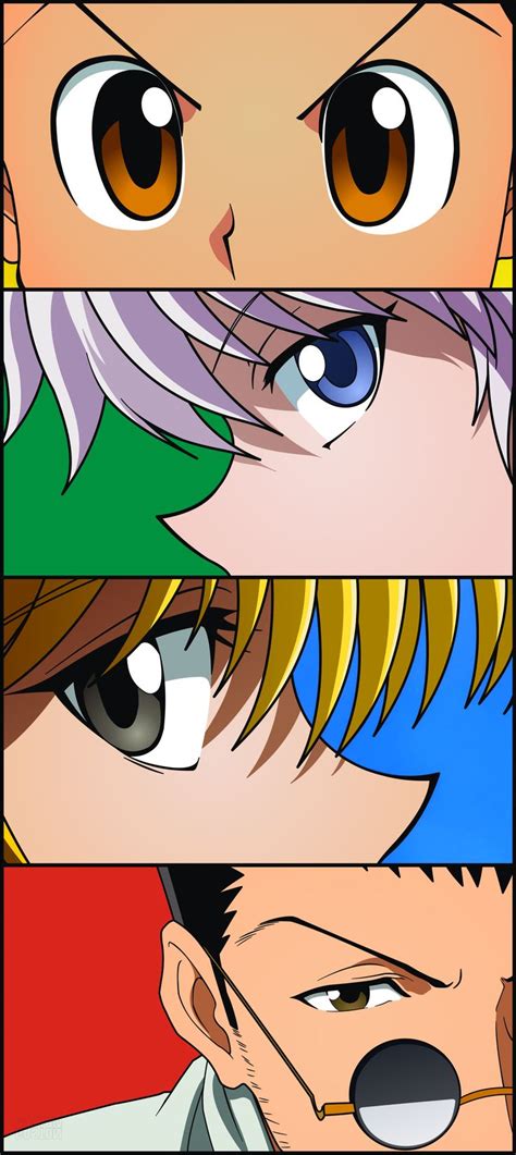 Three Anime Characters With Different Colored Eyes