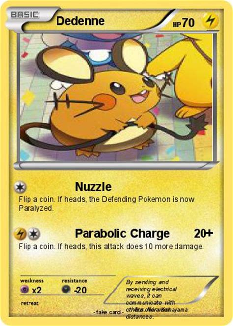 Pokémon Dedenne 38 38 Nuzzle My Pokemon Card