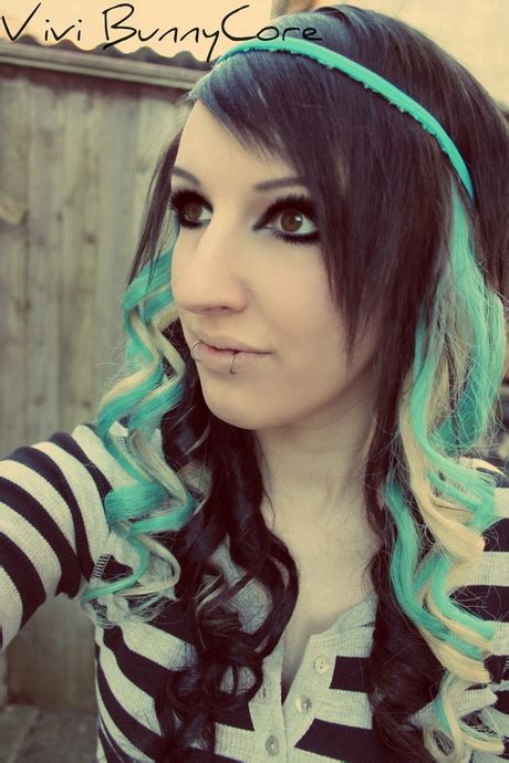 The voluminous, shorter upper layers; Curly emo hairstyles