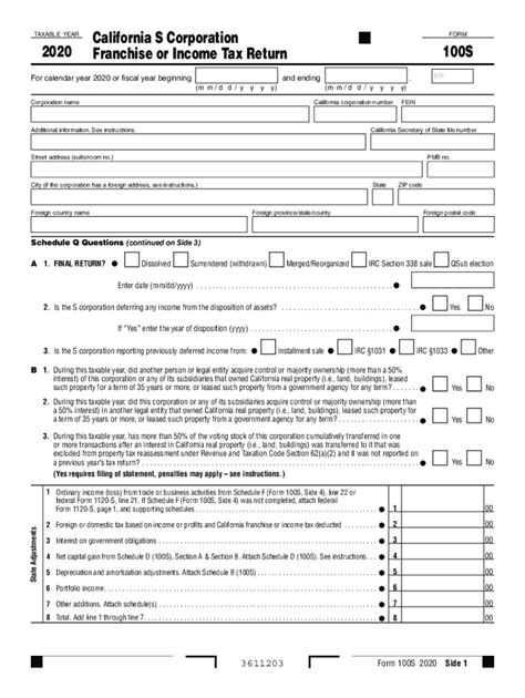 Franchise Tax Board California S 2020 2024 Form Fill Out And Sign