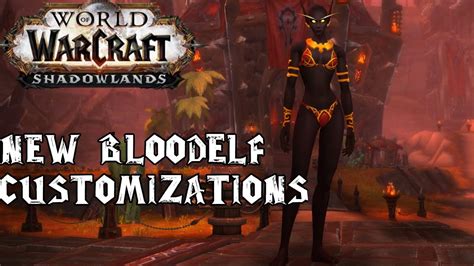 New Updated Blood Elf Customization Options Shadowlands Beta Youtube