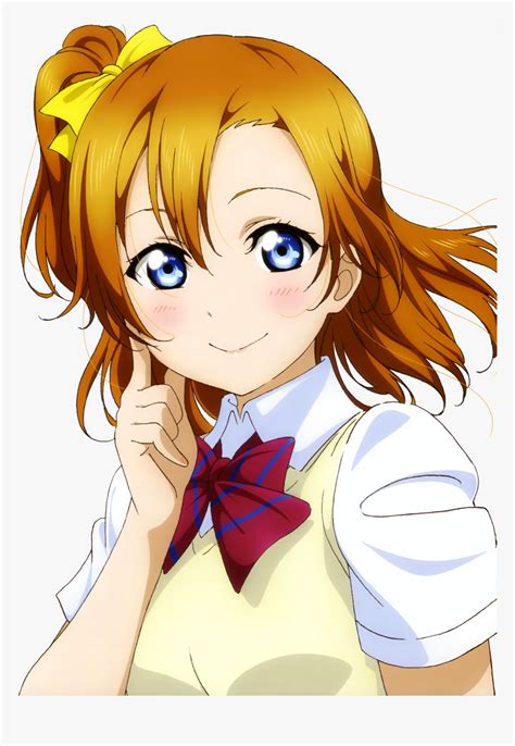 Short Orange Haired Anime Girl Hd Png Download Transparent Png Image