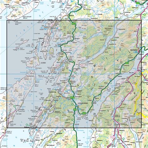 55 Lochgilphead And Loch Awe Os Mapping Anquet Maps