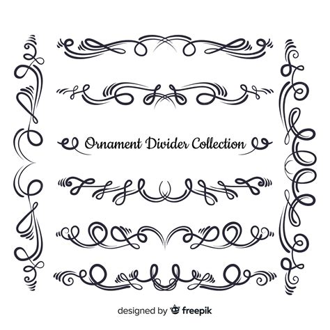 Free Vector Hand Drawn Ornament Divider Collection