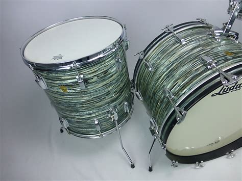 Ludwig 3pc Drum Set 1960s Blue Oyster Pearl Reverb