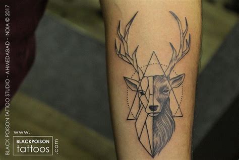 Deer Tattoo Best Tattoo Artist Black Poison Tattoo Studio In Indi