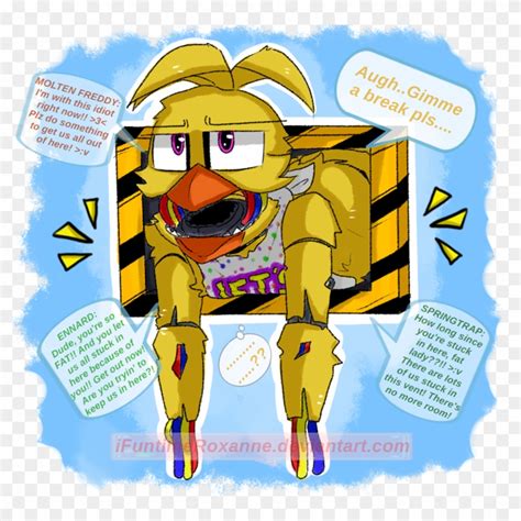 Stuck Vent Withered Chica In Vent Ucn Hd Png Download