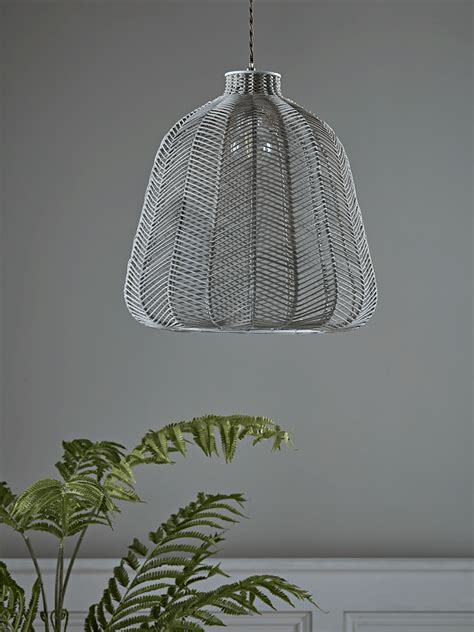 We stock lamp shades in a wide range of colours. Grey Chevron Rattan Shade | Rattan shades, Ceiling light shades, Lamp shades uk