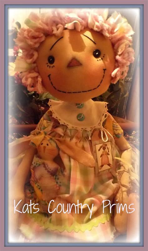 Cute Primitive Cloth Doll Pattern Annies Easter Etsy