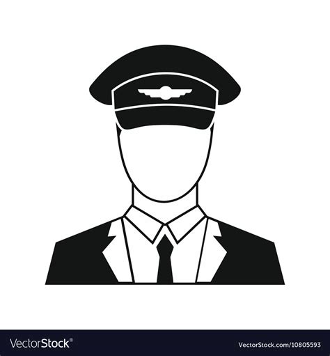 Pilot Icon In Simple Style Royalty Free Vector Image