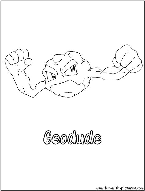 Geodude Coloring Page Pikachu Coloring Page Pokemon Coloring Pages