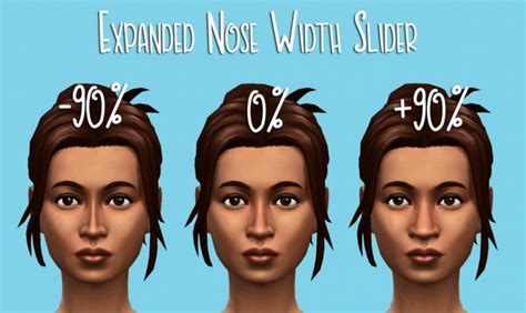 Expanded Nose Width Slider At Teanmoon Sims 4 Updates