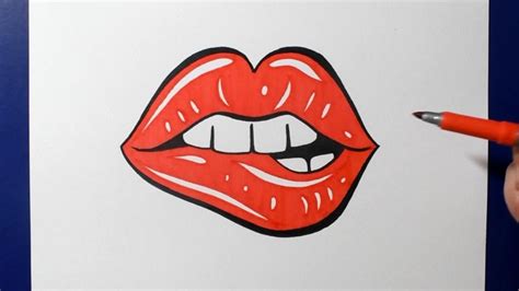 How To Draw Lips Biting Lip Svg Design Youtube