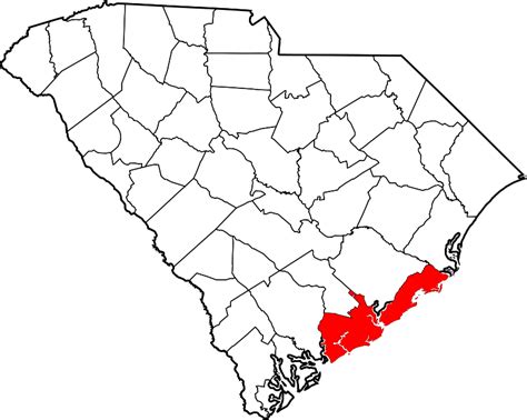 Map Of South Carolina Highlighting Charleston County List Of Counties