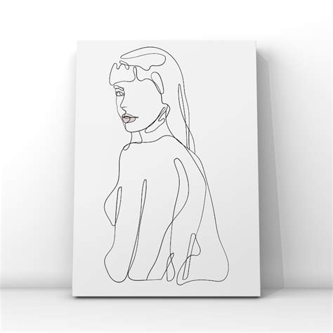 Erotic One Line Art Nude Single Line Drawing Erotic Drawing Etsy