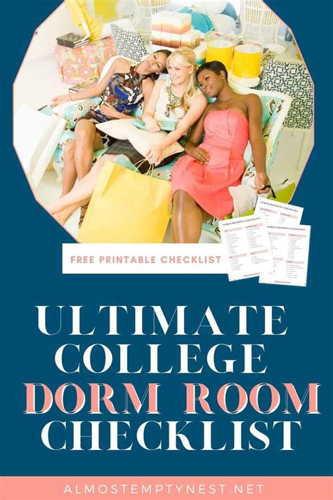 Ultimate College Dorm Room Checklist Almost Empty Nest