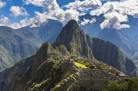 South America Peru Andes Mountains Landscape With Machu