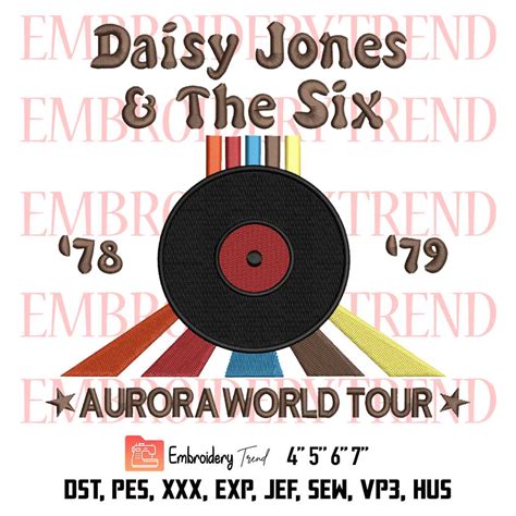 Daisy Jones And The Six Embroidery Aurora World Tour Embroidery