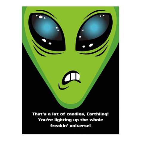 Funny Aliens Birthday Cards Zazzle Uk