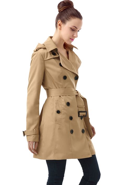Bgsd Bgsd Womens Leah Waterproof Hooded Mid Length Trench Coat