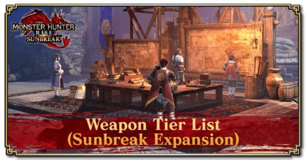 Sunbreak Best Weapon Tier List March Monster Hunter Rise