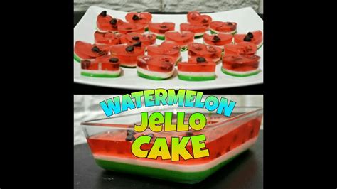In a small bowl, mix gelatin with boiling water. Easy Watermelon Jello Cake Recipe - YouTube