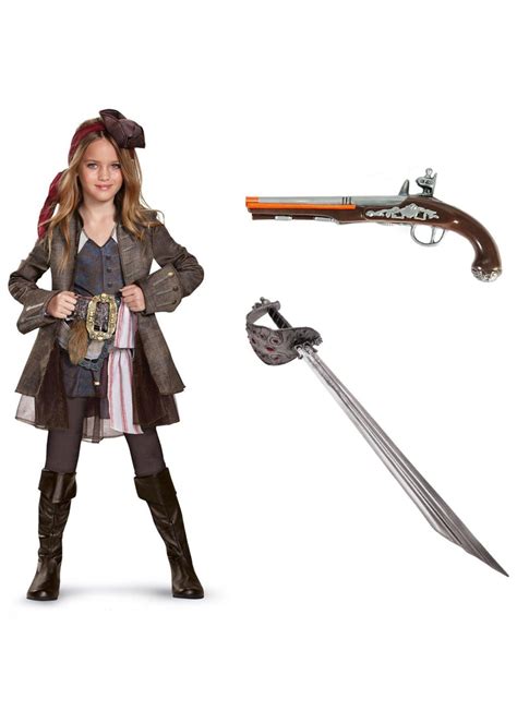 Captain Jack Sparrow Girls Costume Kit Cosplay Costumes