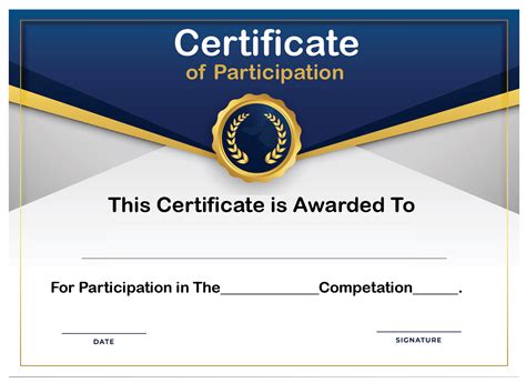 Free Printable Certificate Of Participation Templates Certificate Of