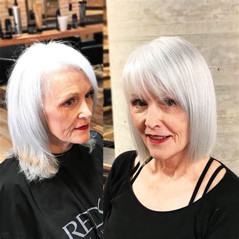 55 Bang Hairstyles For Older Women That Will Beat Your Age Grey Hair