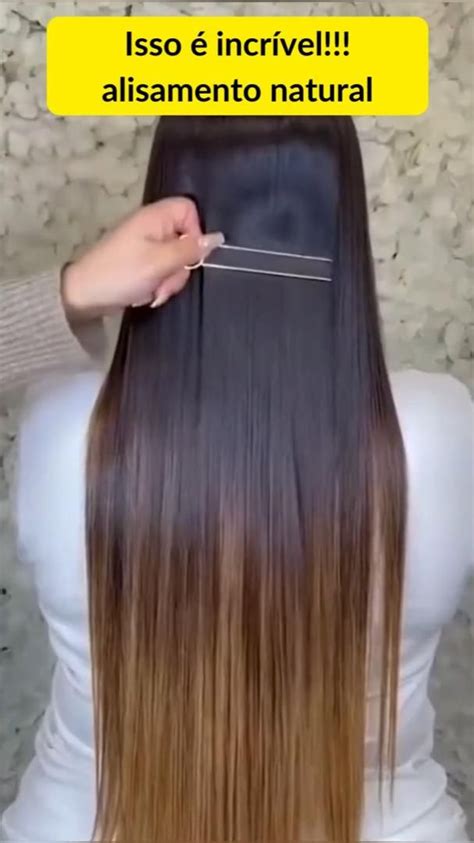 Alisamento Com Qu Mica N O Mais Em Cabelo Alisamento Natural Cuidados Com O Cabelo