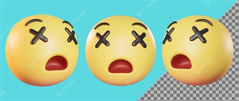 Premium Psd Emoji Face With Crossed Out Eye 3d Render 3d Illustration