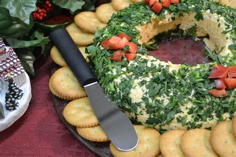 Christmas Appetizers Easy Cheese Wreath Recipe Rada Cutlery