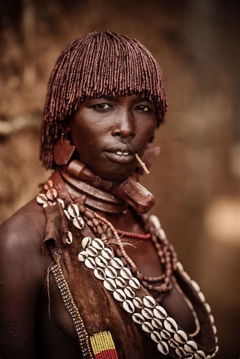Portrait Of Wato From Hamar Tribe Turmi Market Omo Valley Ethiopia