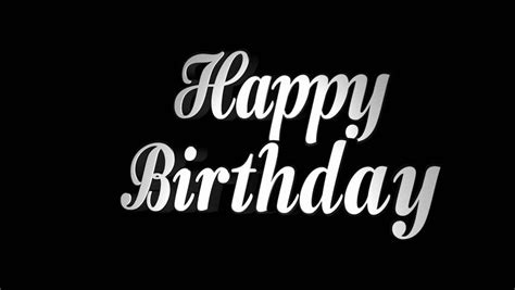 Happy Birthday Animation Only Text Stock Footage Video 100 Royalty