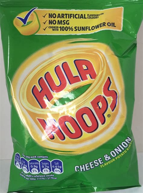 Kp Hula Hoops Crisps Cheese And Onion 34g X 6 Packs Jolly Grub